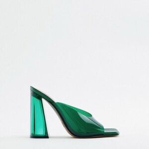 ZARA vinyl sandals with methacrylate heel